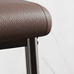 coucheta counter height bar stools set of 2 with arms, 26" upholstered modern bar stools set footrest for kitchen island, counter brown leather