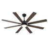 Warmiplanet 62"Ceiling Fans with Lights and Remote Control, Reversible Silent DC Motor, 6 Speeds, 3 Color Dimmable LED Light, Timer, Black, 9-Blades - 2 of 4