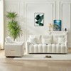 2-piece Teddy Fabric Modern Oversized Sofa Set with Pillows, Cushions, and Solid Wood Frame - 2 of 4