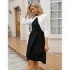 Women's 3/4 Sleeve Cardigans Elegant Crochet Open Front Shrug Cropped Sweaters Knit Shrug Sweaters Bolero for Dresses - 3 of 4