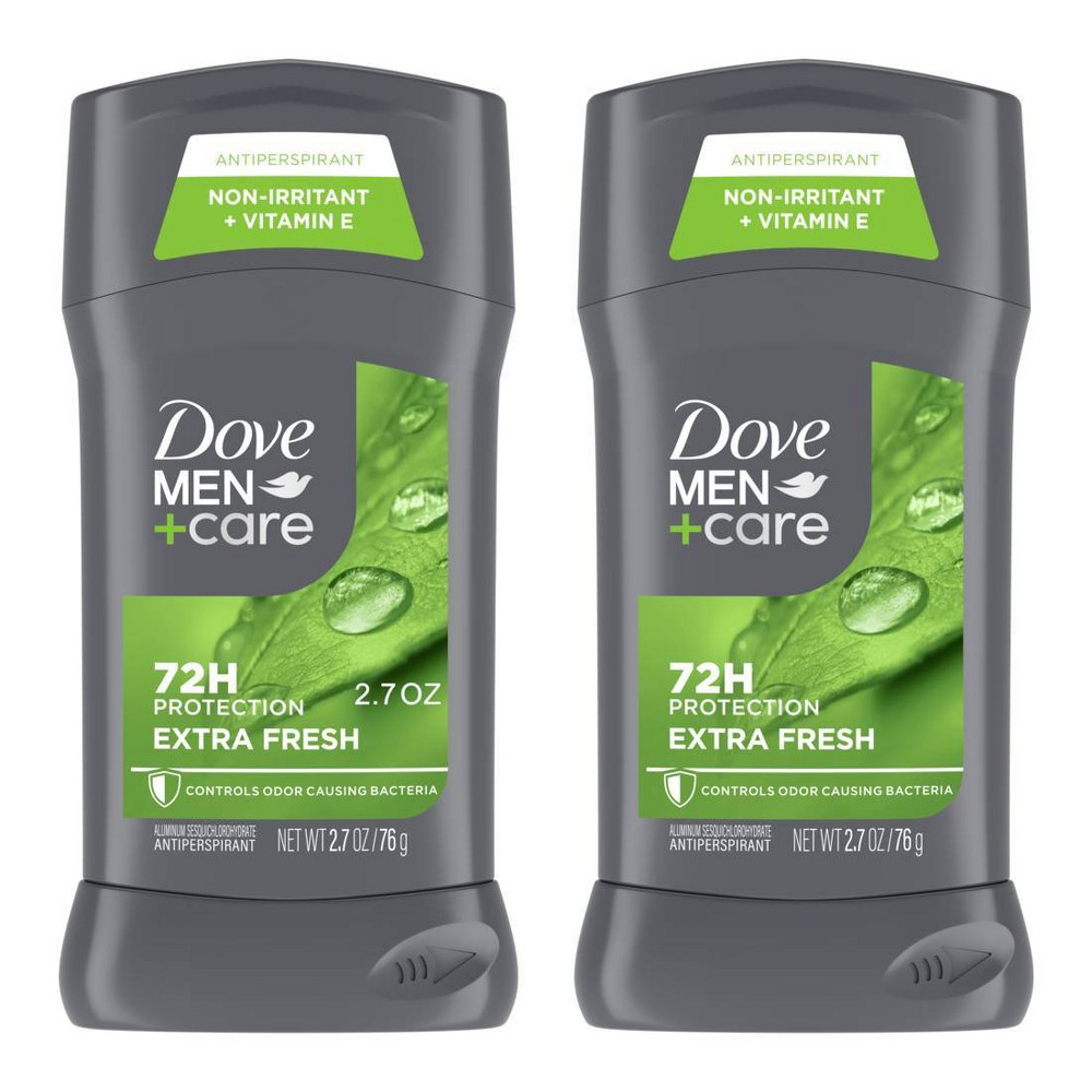 Dove Men+Care Antiperspirant & Deodorant Stick Twin Pack - Extra Fresh - 2.6oz/2ct: Dye-Free, Paraben-Free