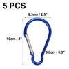 Unique Bargains 5 Pcs Camp Travel Assorted Color D Shaped Aluminum Alloy Carabiner Clip Hook 4" - 2 of 4