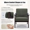 MOONMISS Mid Century Modern Linen PU  Accent Chair, Upholstered Armchair with Back, Comfy Reading Lounge Chair for Living Room, Bedroom, Sunroom - 4 of 4