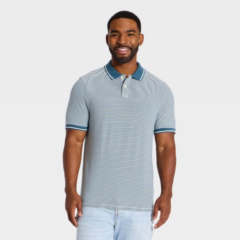 Мужские рубашки Goodfellow & Co Men's Every Wear Short Sleeve Polo Shirt - Goodfellow & Co™ Navy Blue L