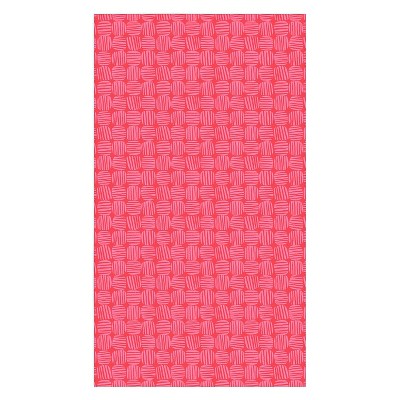 Sewzinski Striped Circle Squares Pink Tablecloth -Deny Designs