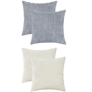 REGALWOVEN 4 Pcs Solid Modern Throw Pillow Covers for Home Decor 18" x 18" - 1 of 4