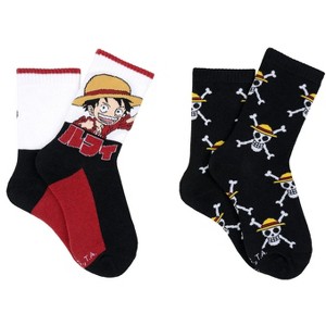 One Piece Kids Luffy 2 Pair Crew Socks - 1 of 1