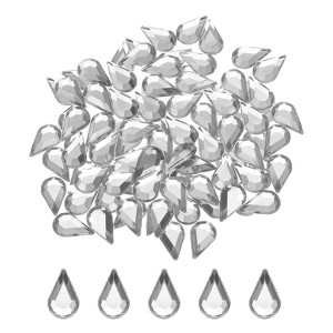 Unique Bargains Acrylic Flat Back Diamond Gems Bead for Face Painting Crafts 100 Pcs - 1 of 4