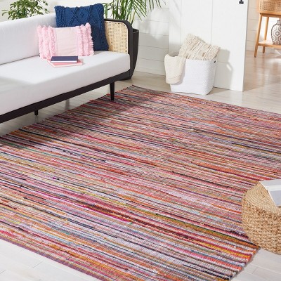 Ivory and Multicolor Handwoven Cotton Wool Area Rug