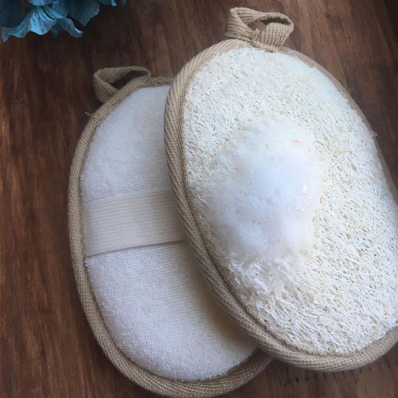 Beauty by Earth Exfoliating Loofah Sponge Body Scrubber Pack of 2 Natural Loofah Sponges, 5 of 8