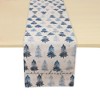 Unique Bargains Christmas Table Runner Blue White 72"x13" 1 Pc - 4 of 4