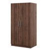 TIRAMISUBEST 2-Door Mobile Wardrobe with Mirror, Locking Wheels & 3 Adjustable Shelves? - 4 of 4