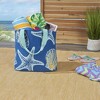 Mina Victory Handbag Sequin Seashells and Starfish 22" x 15" x 6" Beach Bag with Matching Clutch Blue - 2 of 4