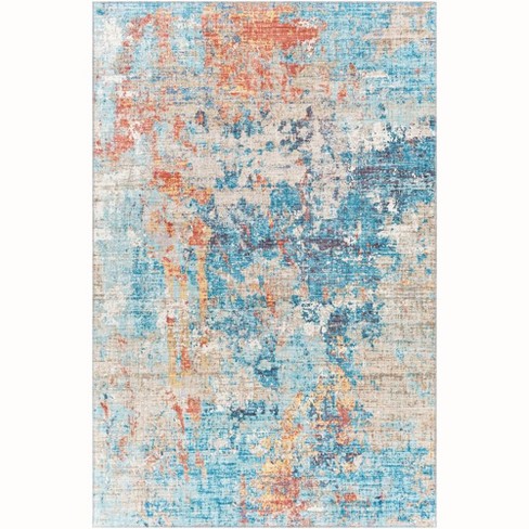 Mark & Day Lithoijen Woven Indoor Area Rugs Teal - image 1 of 4