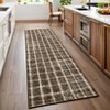 Runner Rug Washable Non Slip Kitchen Rugs Geometric Checkered Print ， Modern Throw Carpet for Home Office - 3 of 4