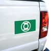 Green Lantern White Logo Automotive Bumper Sticker - 4 of 4