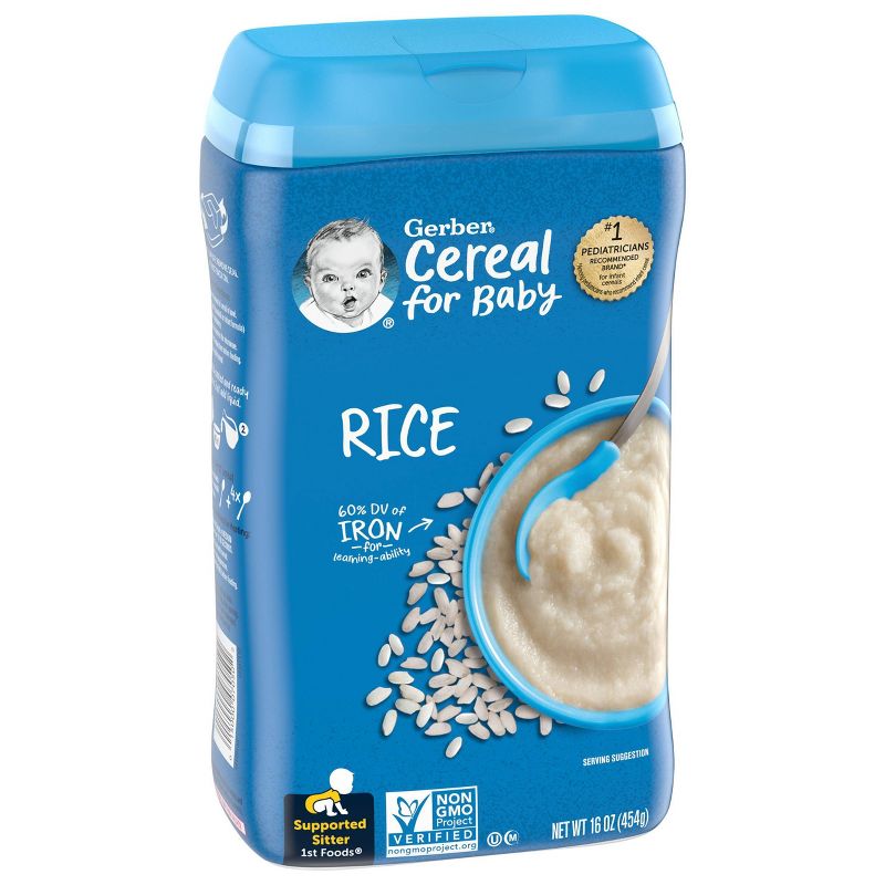 Gerber Single Grain Rice Baby Cereal - 16oz, 3 of 10