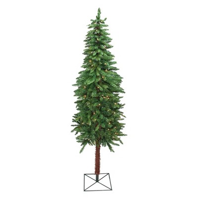 Northlight 7' Pre-Lit Slim Two-Tone Alpine Artificial Christmas Tree - Clear Lights