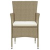 VidaXL Patio Dining Chairs 4 pcs Poly Rattan Beige - 3 of 4
