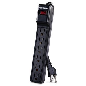 CyberPower® 6-Outlet Essential Surge Protector (4ft) in Black - 1 of 4