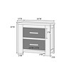 NicBex 2 Drawers Dresser for Bedroom,Chest of Drawers with Black Metal Handle Design,Modern Freestanding Dresser,Storage Dressers for Bedroom - 3 of 4