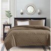 Sapphtopaz Bedding Comforter Set Classic Solid Color with Patterned Quilting Quilt Set - 3 of 4