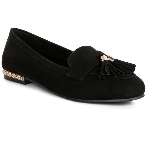 Женские туфли London Rag Womens Atrika Faux Suede Tassel Loafers 8