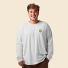 Dalix Alien Embroidered Cotton Classic Fit Long Sleeve Crewneck Tee Shirt Mens - 2 of 4