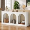 Tribesigns 70.9" Wood Console Table with 3 Arched Shelves for Foyer, Hallway - 4 of 4