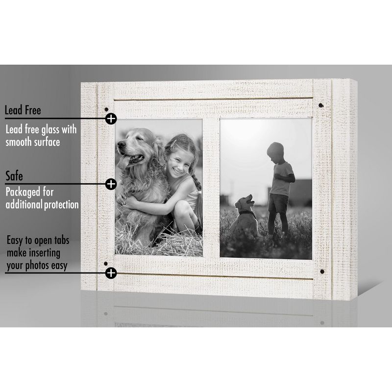 Americanflat Rustic Collage Picture Frame with polished glass - Horizontal and Vertical Formats for Wall and Tabletop, 4 of 6