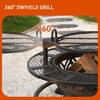 Bestier Fire Pit with Grills Grate, 47" Outdoor Firepit for Outside Wood Burning - 3 of 4