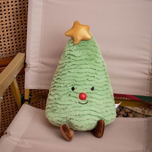 BABYYER Lovely Plush Toy, Christmas Tree and Fun Gingerbread Shaped Plush Throw Pillow, Soft Waist Cushion, Suitable for Party and Home Decoration - 1 of 4