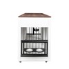 SEVOBAL Heavy Duty Dog Cage with Double Door Pet Wooden House ,Suitable for Medium to Large Dogs,White (23.2"*30.3"*21.2") - 4 of 4