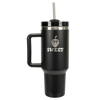 100 North Sweet Strawberry Summer Fruit 40 oz. Stainless Steel, Large Water Bottle Coffee Mug, Spill & Leak Resistant, Thermal Travel Tumbler with
