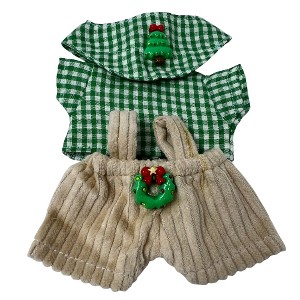 December Holiday Outfit for Labubu with Christmas Tree & Wreath - 1 of 4