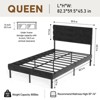 Racxily Upholstered Platform Bed Frame - With Headboard, No Box Spring Needed - 3 of 4