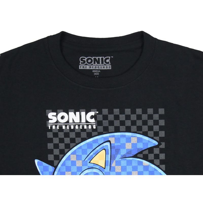 Sonic The Hedgehog Boys' Supersonic Speedster Checked Character T-Shirt, 3 of 4