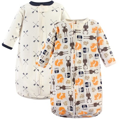 Hudson Baby Infant Boy Cotton Long-Sleeve Wearable Sleeping Bag, Sack, Blanket, Forest