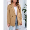 Women's Blazers Casual Oversized Long Sleeve Open Front Lapel Lightweight Suit Blazer Jackets with Pockets - 2 of 4