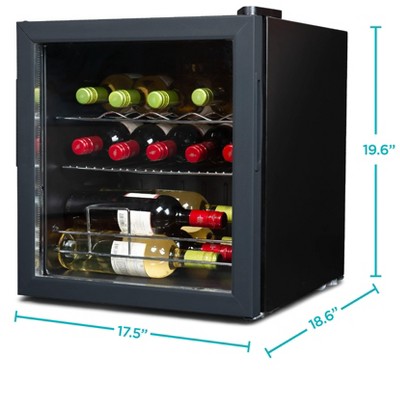 Black+decker Wine Cooler Refrigerator, Compressor Cooling 24 Bottle Wine  Fridge With Blue Light & Led Display, Freestanding Wine Cooler : Target