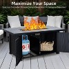 52 Inch Rectangle Firepit Table with Lid and Rain Cover,50,000 BTU - 2 of 4
