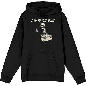 Dad To The Bone Dad Joke for Father's Day Adult Long Sleeve Hoodie - 1 of 2