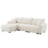 Merax L-Shaped Sectional Sofa with Free-Moving Ottoman - 2 of 4