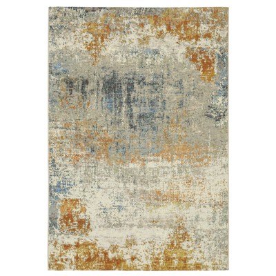 Oriental Weavers Naples 292XI Beige / Orange Indoor /Outdoor Area Rug - 6'7" x 9'4"