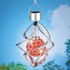 Collections Etc Solar Powered Color-Changing Hanging Wind Spinner Silver - 2 of 2