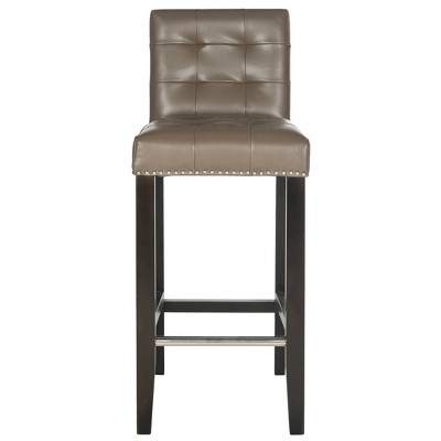 Cushioned 30" Barstool Hardwood/Clay - Safavieh