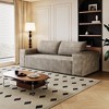 71" 3Setaser Sofa,Corduroy Fabric,Deep Seat Couches,Comfy Loveseat Sofa,No Assembly,1pcs for Living room, Bedroom,Conference room ,Apartment,Camel - 2 of 4