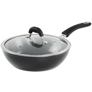 Kenmore Arlington 3.5 Quart Non Stick Aluminum Saute Pan with Lid in Black Diamond - 1 of 4