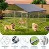 Outdoor Dog Kennel with Roof, Galvanized Dog Enclosure, with Waterproof & UV-Resistant Cover, Large Dog Kennel for Outside Backyard Farm Use - 4 of 4