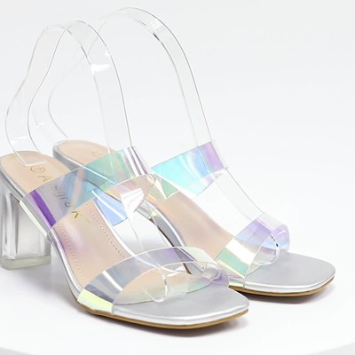 Holographic sandals target deals